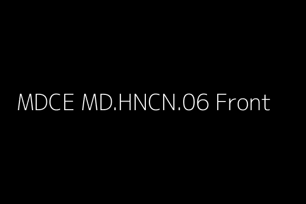MDCE MD.HNCN.06